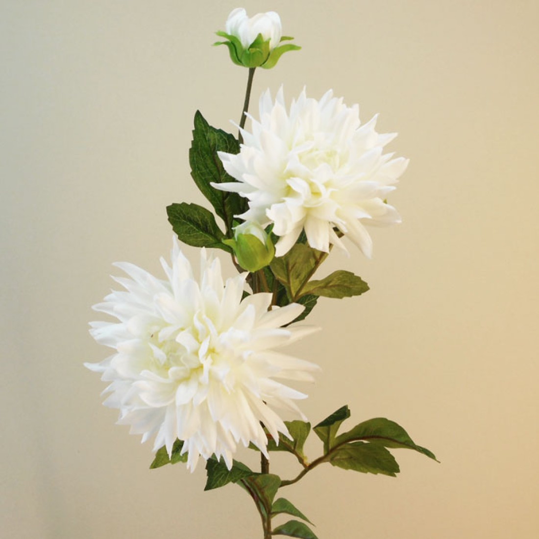 Artificial Dahlias Spray Creamy White 102cm Artificial Flowers
